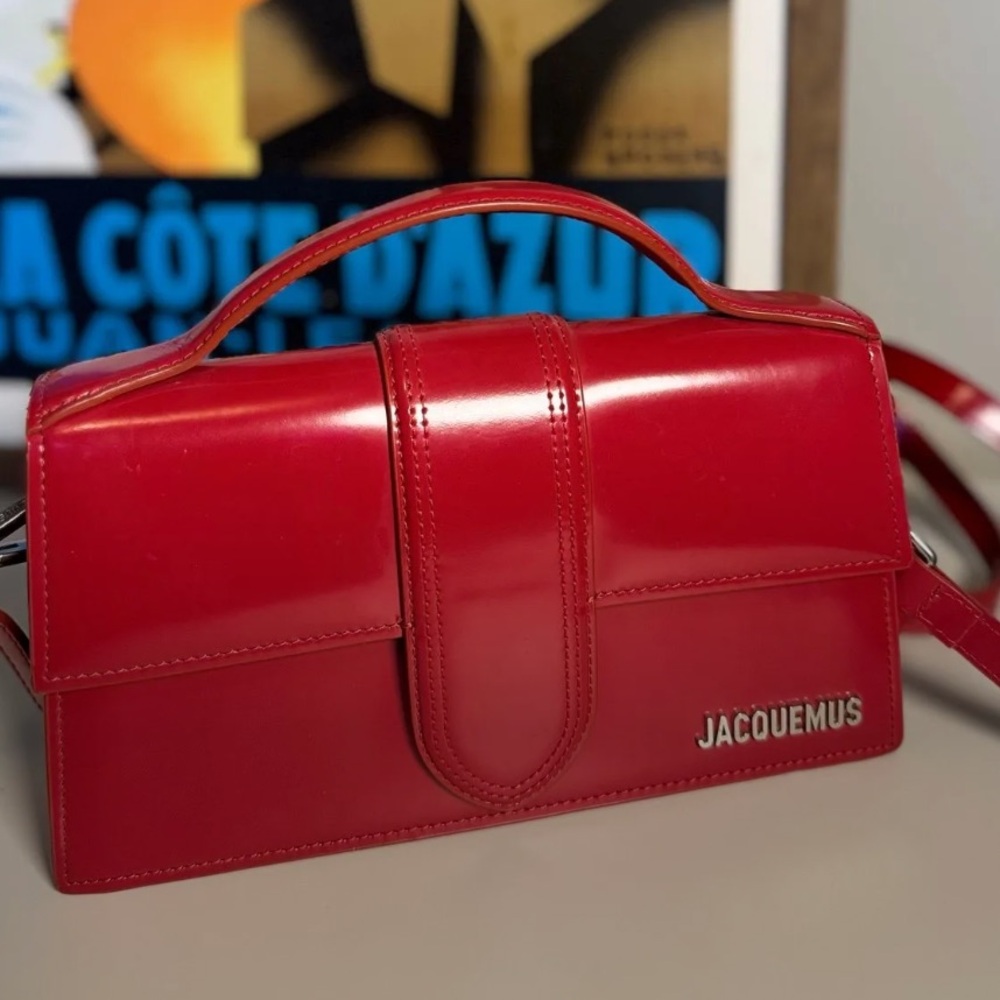 Jacquemus Le Grand Bambino in red with crossbody